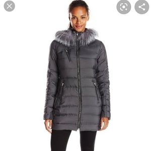 SPYDER XS Aimie Long Down Fur Hooded Coat
